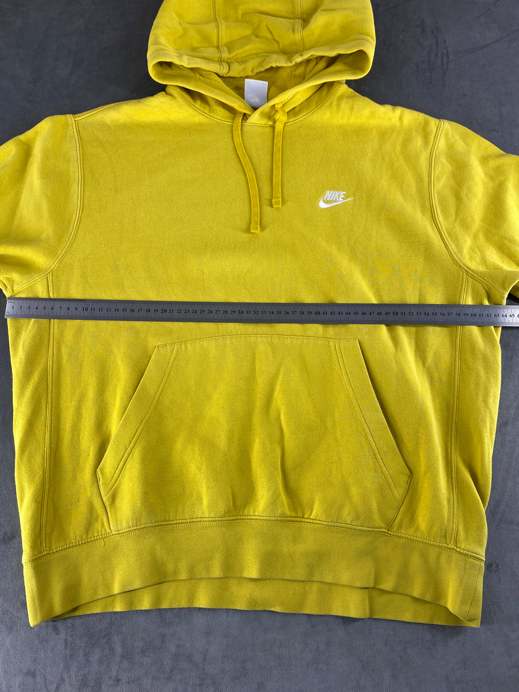 Felpa con cappuccio Nike Club gialla vintage – Uomo Taglia L
