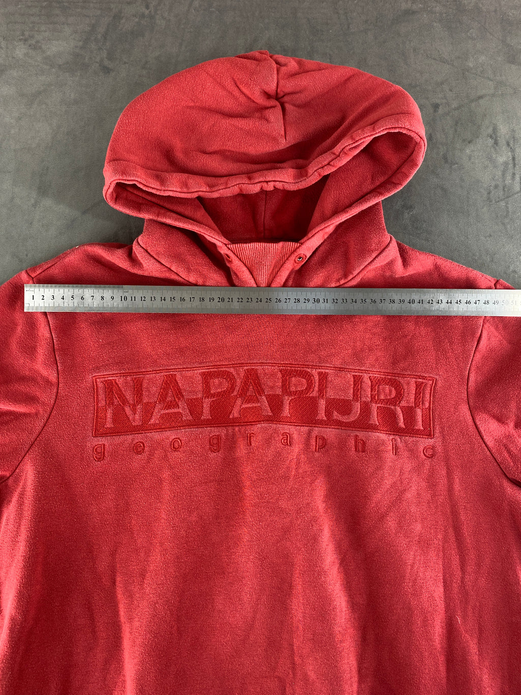 Felpa con cappuccio Napapijri rossa vintage – Donna Taglia L