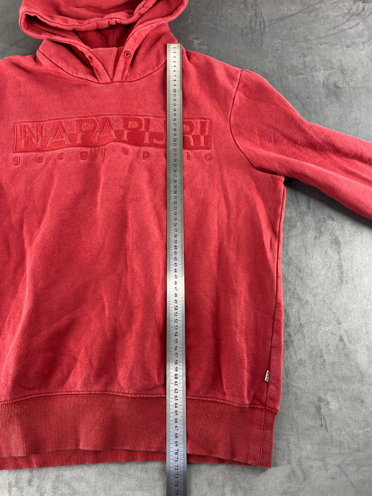 Felpa con cappuccio Napapijri rossa vintage – Donna Taglia L