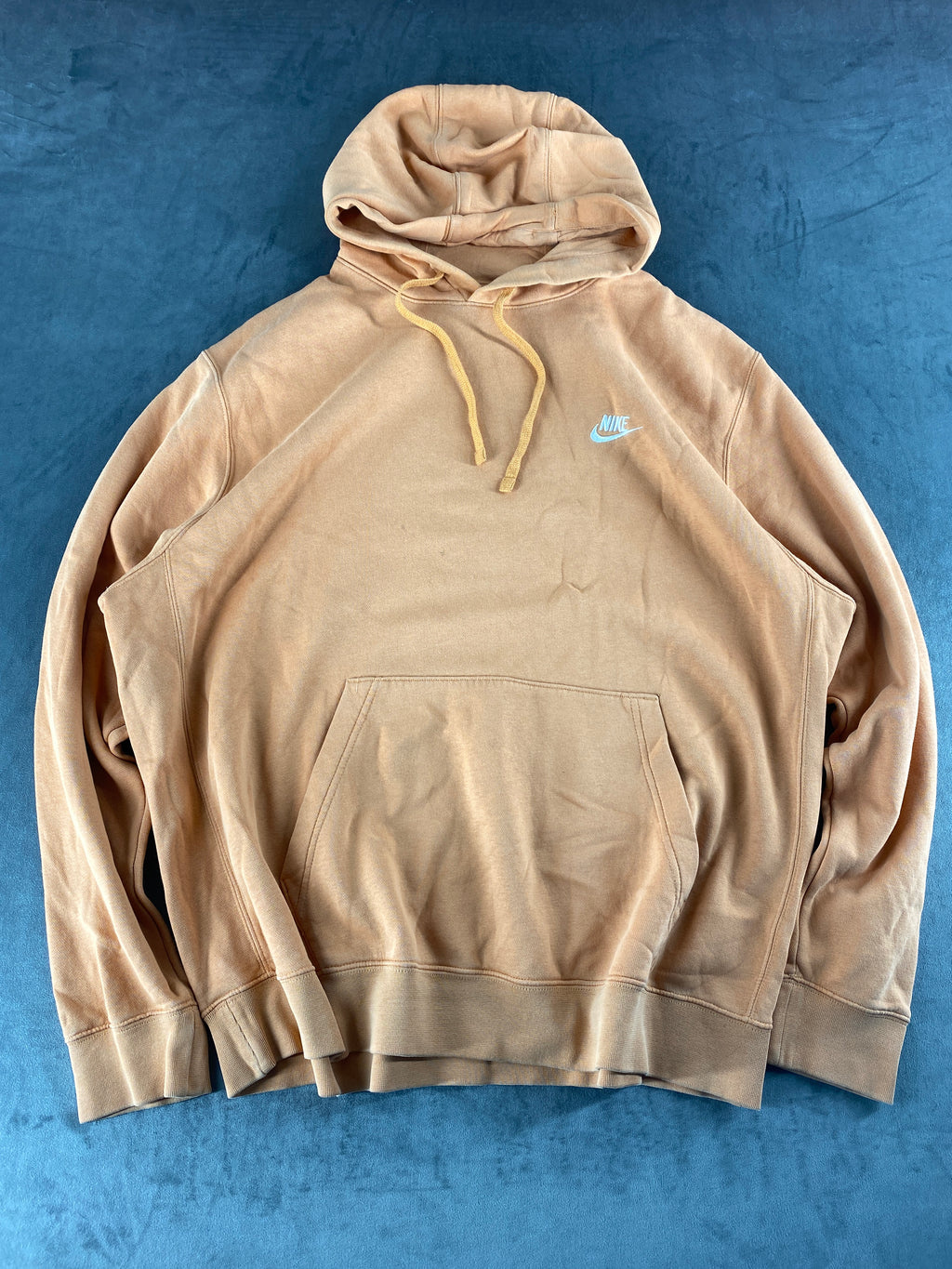 Felpa con cappuccio Nike beige slavata vintage – Uomo Taglia M