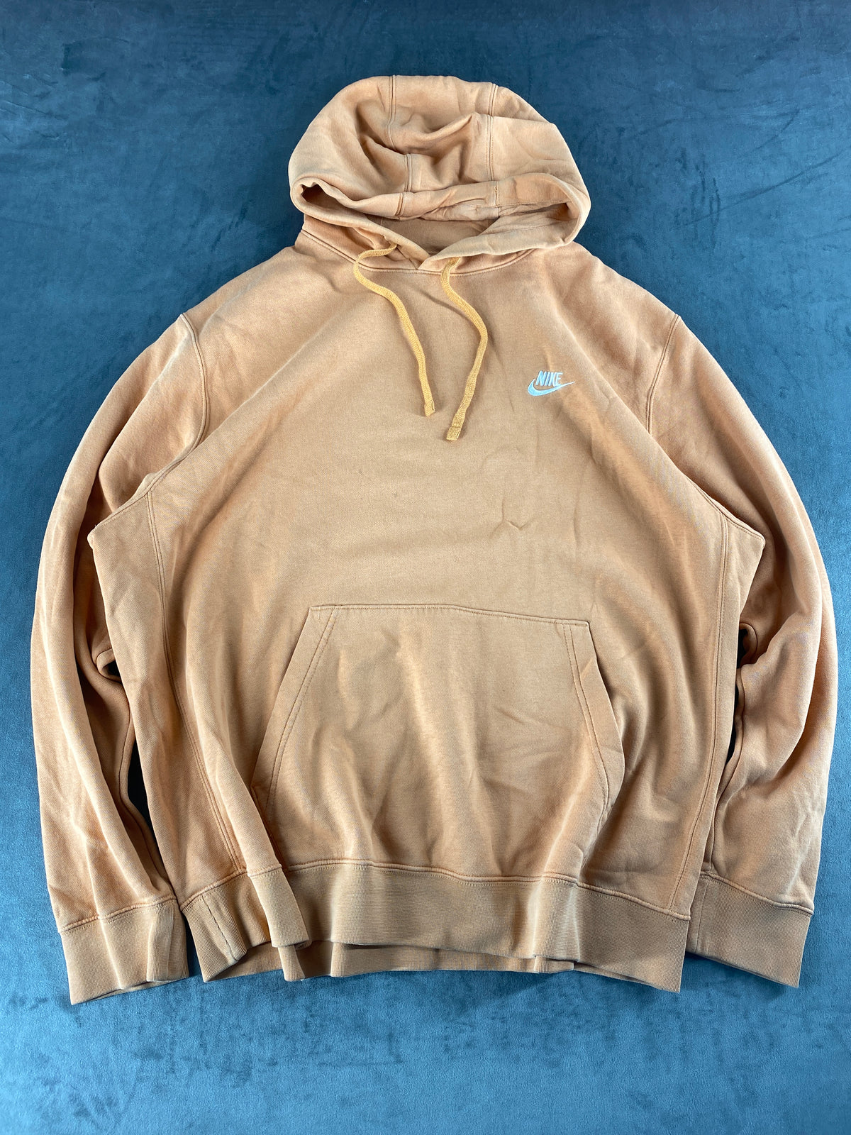 Felpa con cappuccio Nike beige slavata vintage – Uomo Taglia M
