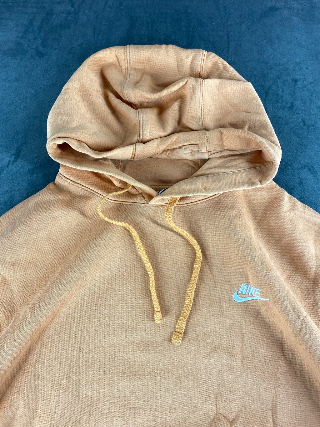 Felpa con cappuccio Nike beige slavata vintage – Uomo Taglia M
