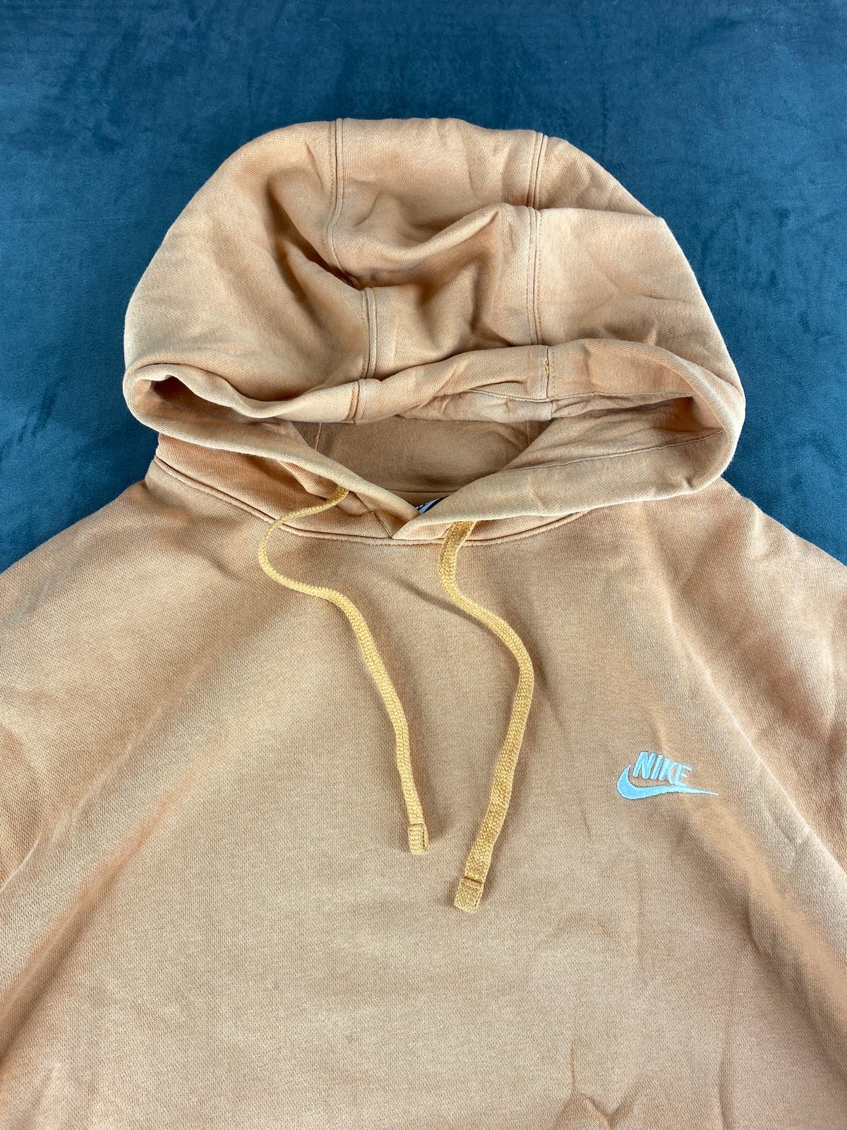 Felpa con cappuccio Nike beige slavata vintage – Uomo Taglia M