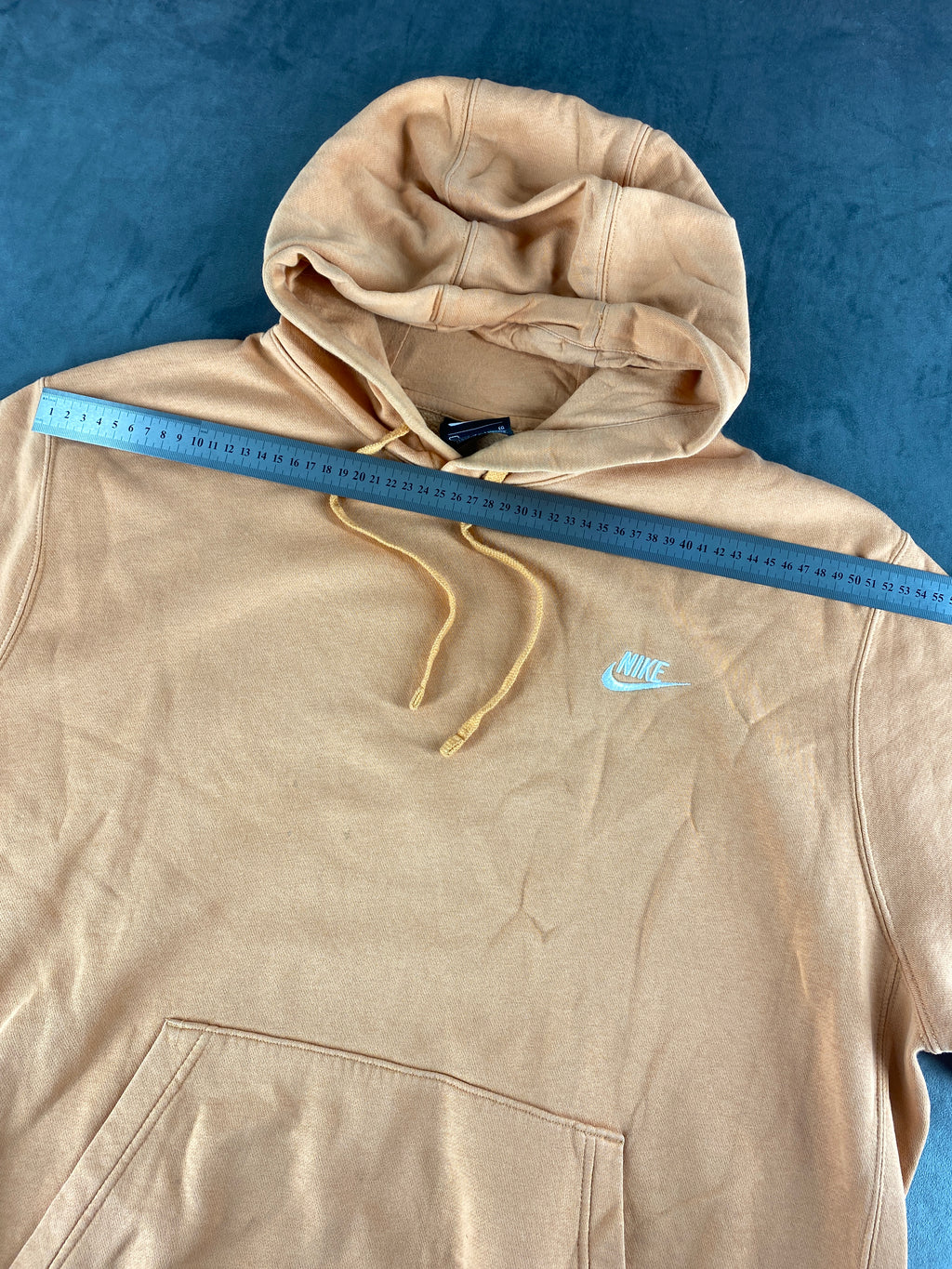 Felpa con cappuccio Nike beige slavata vintage – Uomo Taglia M