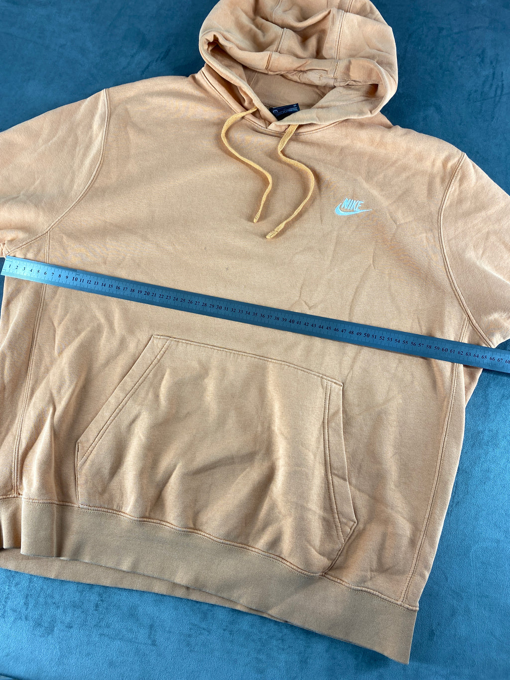 Felpa con cappuccio Nike beige slavata vintage – Uomo Taglia M