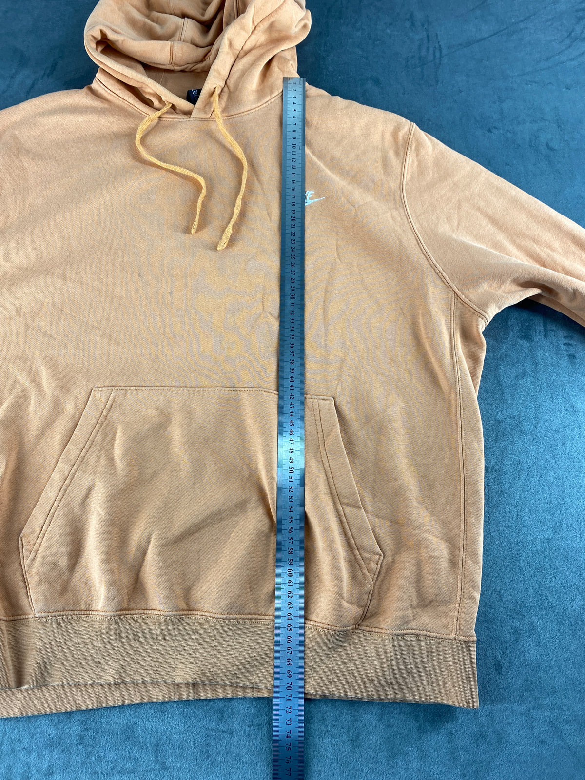 Felpa con cappuccio Nike beige slavata vintage – Uomo Taglia M
