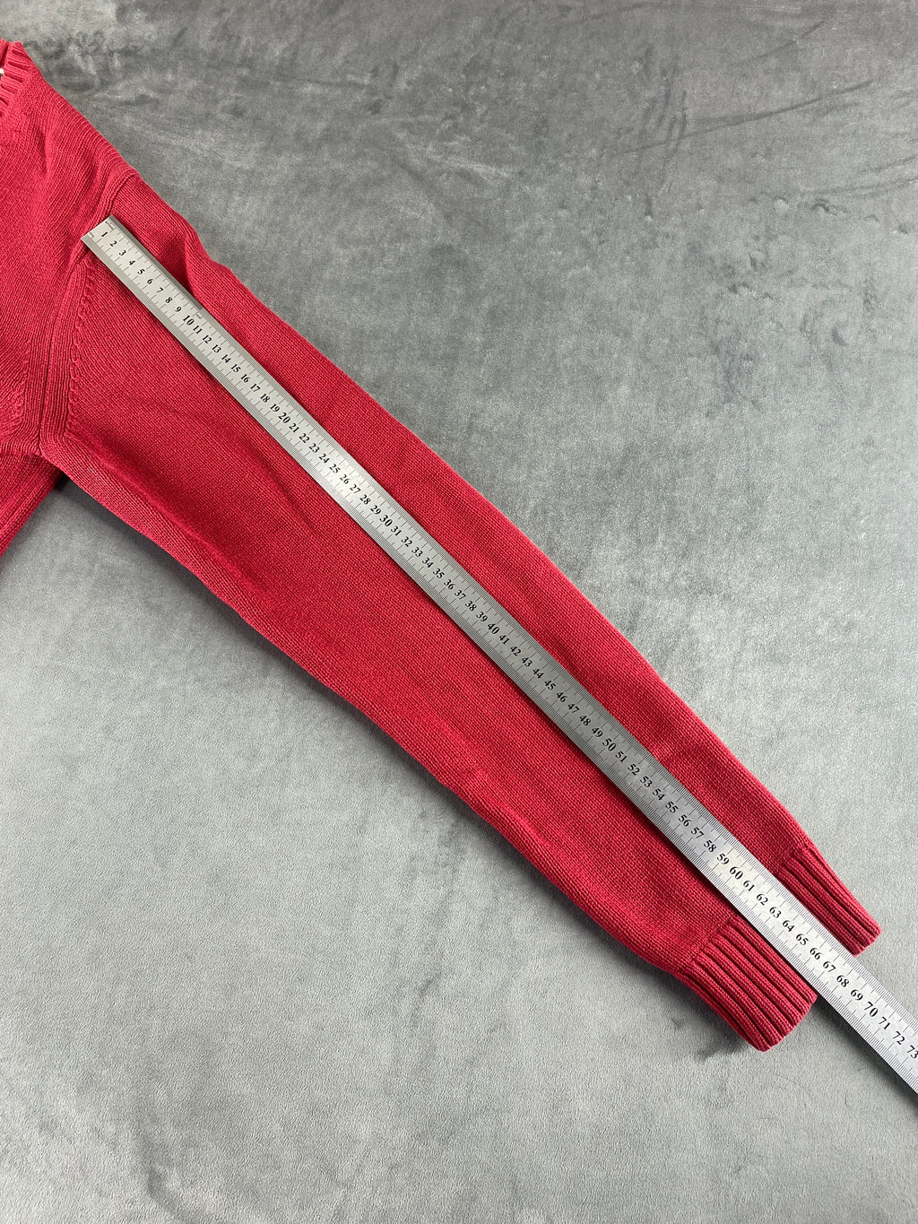 Maglione scollo a V Tommy Hilfiger rosso vintage – Uomo Taglia M