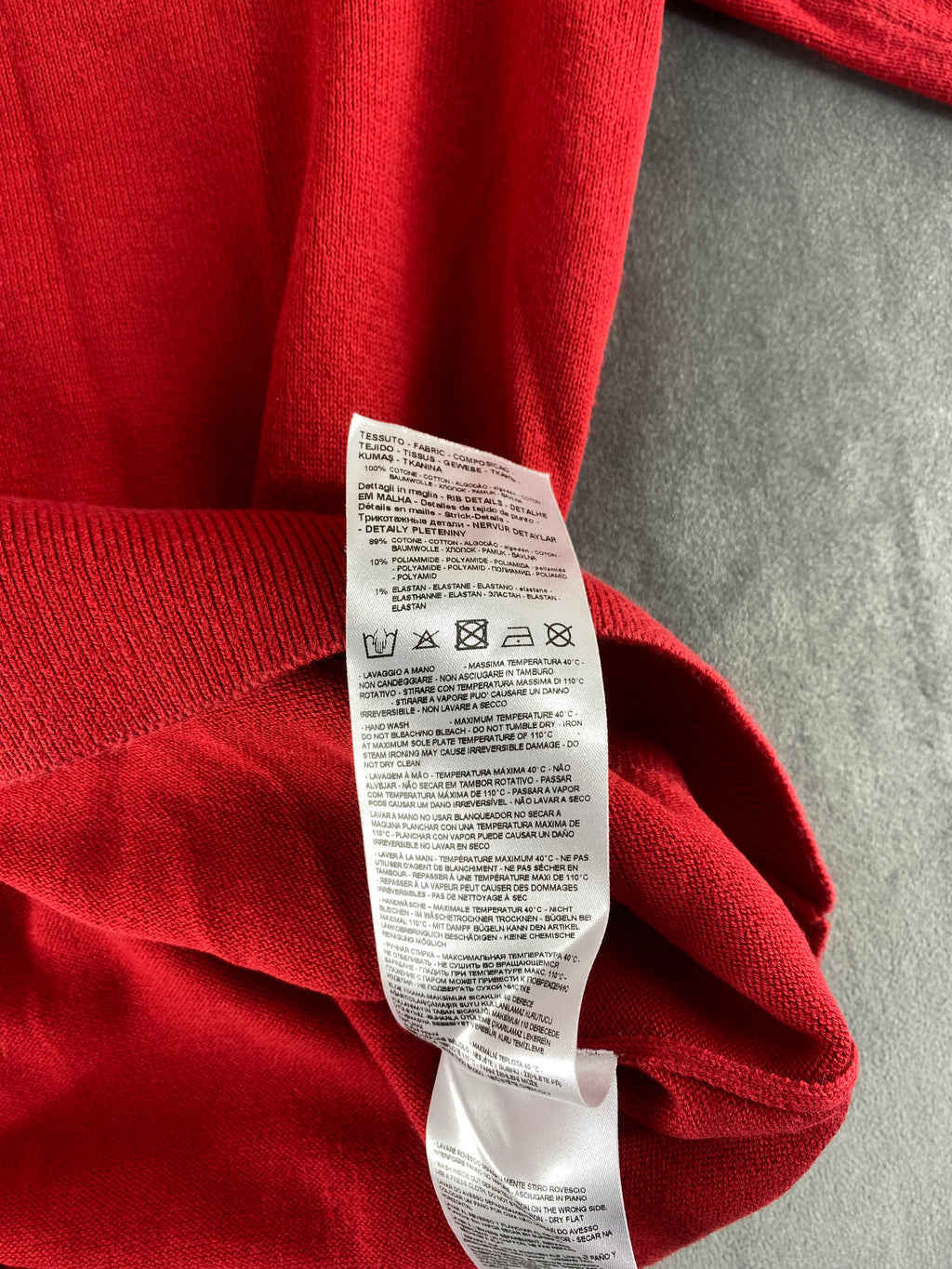 Maglione girocollo Armani Exchange rosso logo vintage – Uomo Taglia M