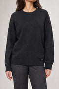 Maglione girocollo Trussardi nero in lana vintage – Donna Taglia L