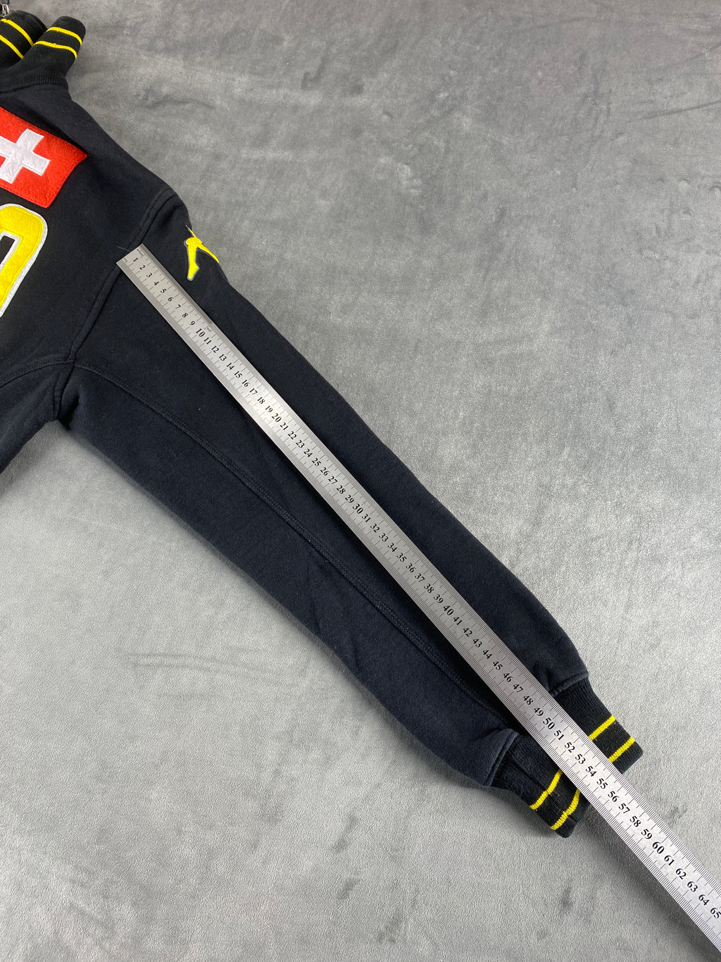 Felpa mezza zip Kappa HC Lugano nera vintage – Uomo Taglia M
