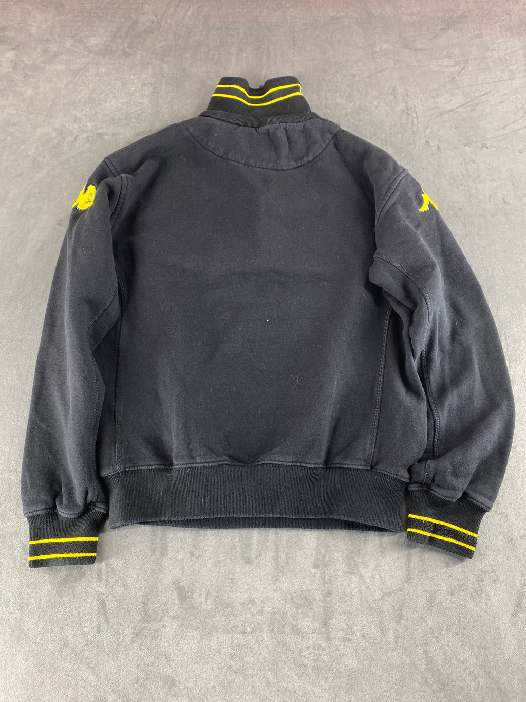 Felpa mezza zip Kappa HC Lugano nera vintage – Uomo Taglia M