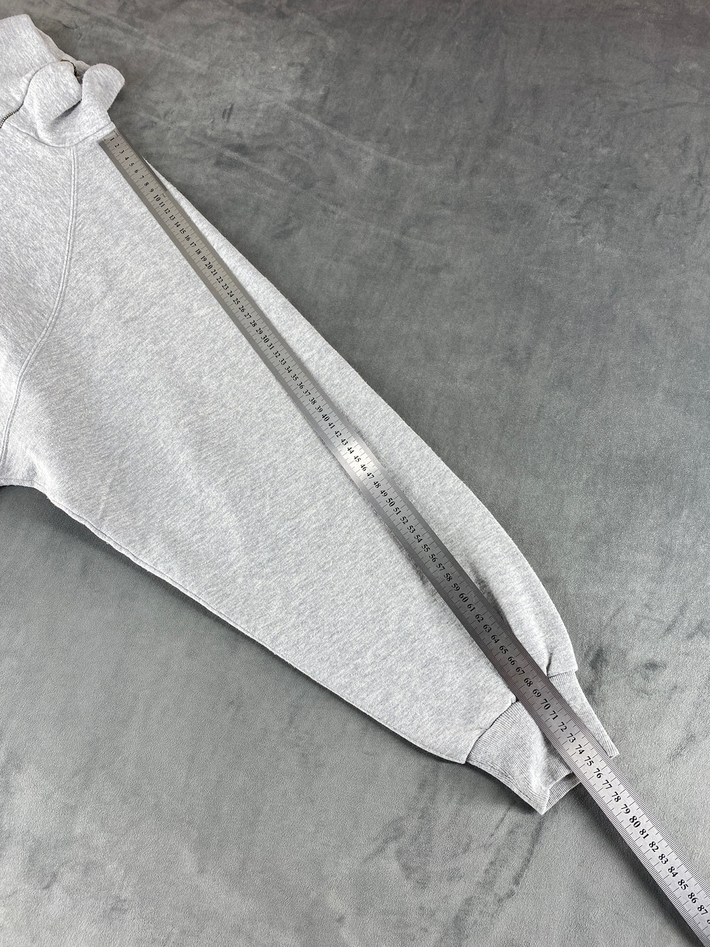 Felpa mezza zip Champion grigia vintage – Donna Taglia L