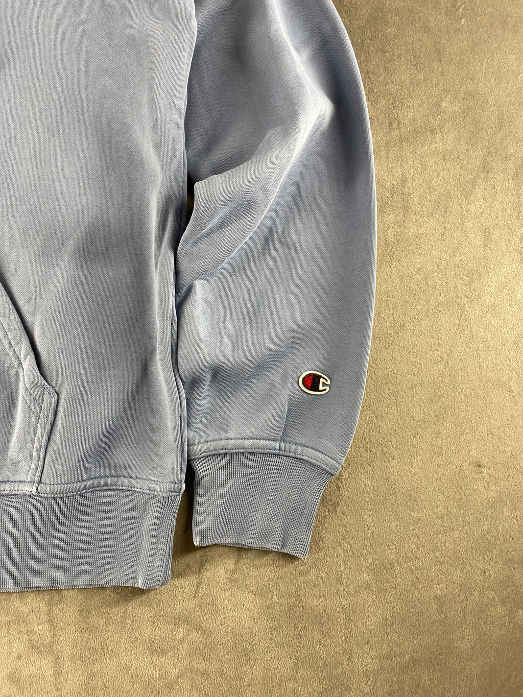 Felpa con cappuccio Champion Reverse Weave azzurra vintage – Uomo Taglia S