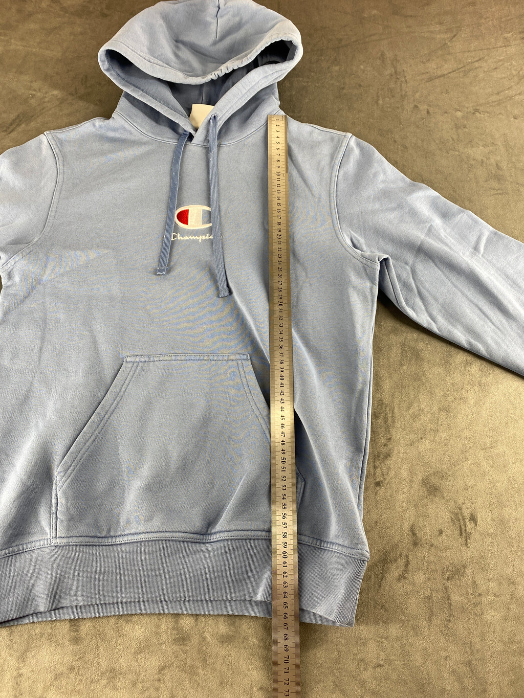 Felpa con cappuccio Champion Reverse Weave azzurra vintage – Uomo Taglia S