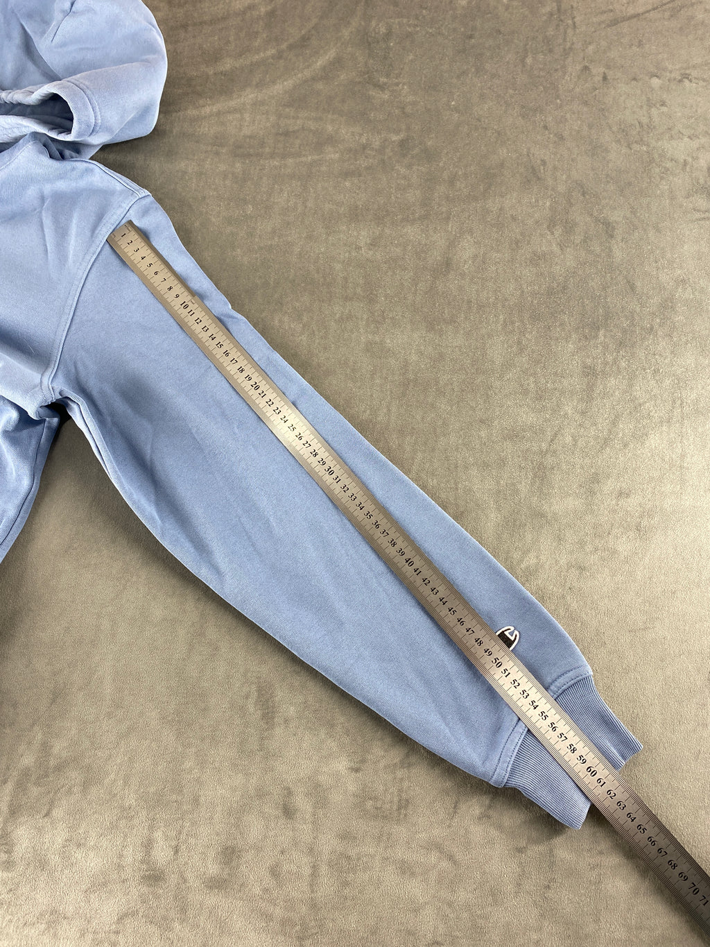 Felpa con cappuccio Champion Reverse Weave azzurra vintage – Uomo Taglia S