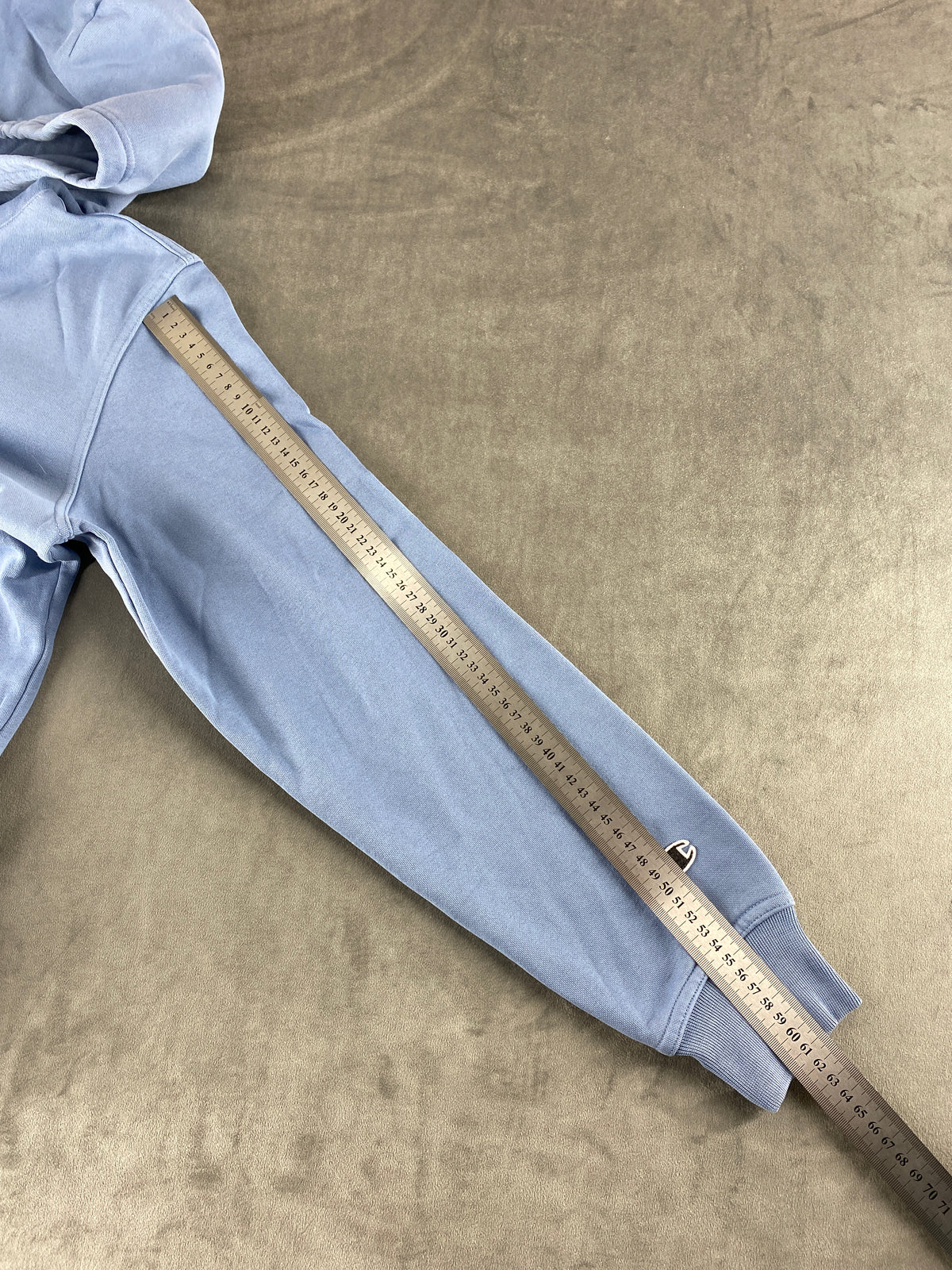 Felpa con cappuccio Champion Reverse Weave azzurra vintage – Uomo Taglia S