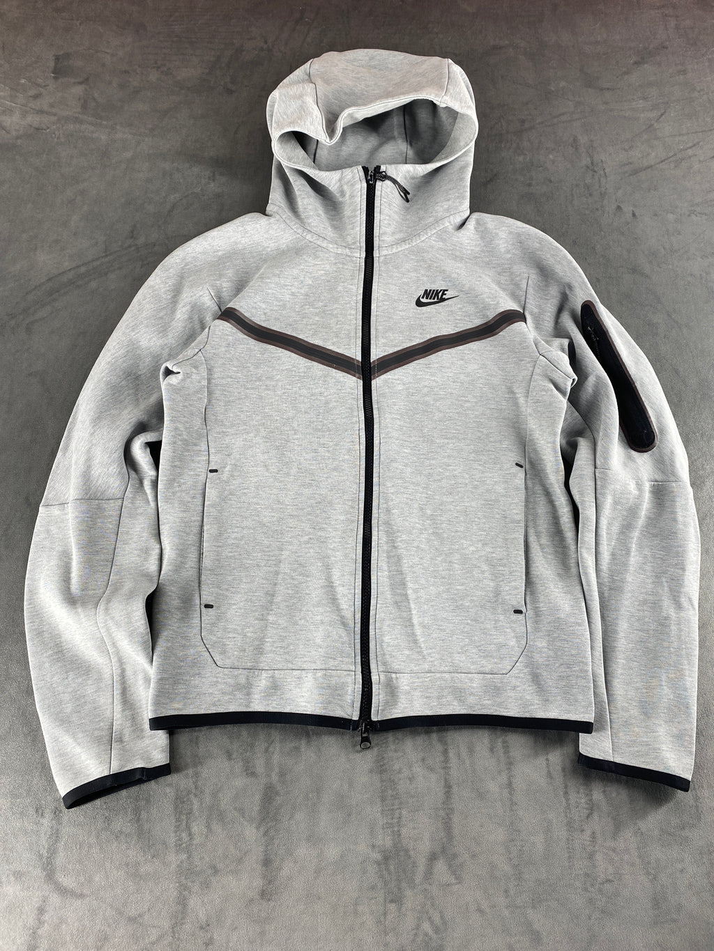 Felpa Nike Tech Fleece full zip grigia vintage – Uomo Taglia S