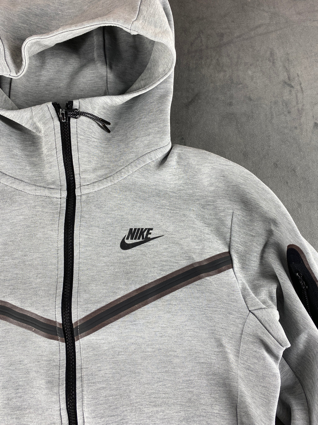 Felpa Nike Tech Fleece full zip grigia vintage – Uomo Taglia S