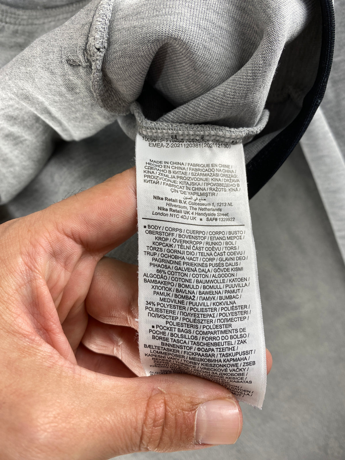 Felpa Nike Tech Fleece full zip grigia vintage – Uomo Taglia S