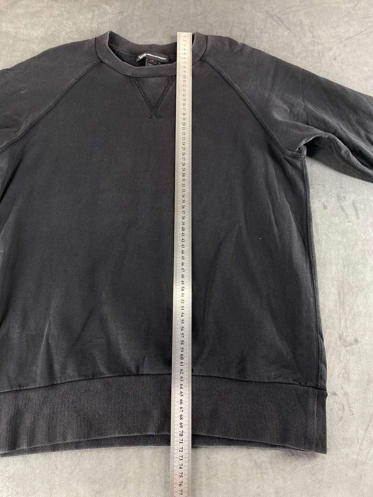 Felpa girocollo Y-3 Yohji Yamamoto nera vintage – Uomo Taglia L