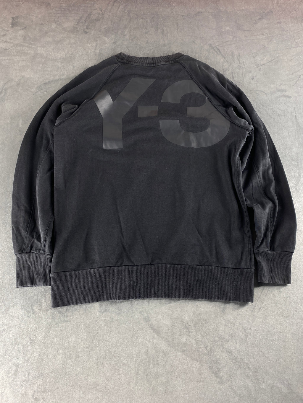 Felpa girocollo Y-3 Yohji Yamamoto nera vintage – Uomo Taglia L