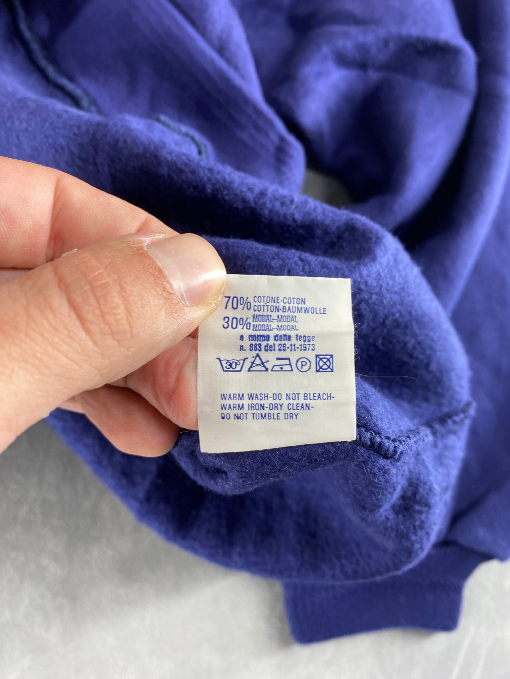 Felpa girocollo Trussardi Jeans blu vintage – Uomo Taglia M