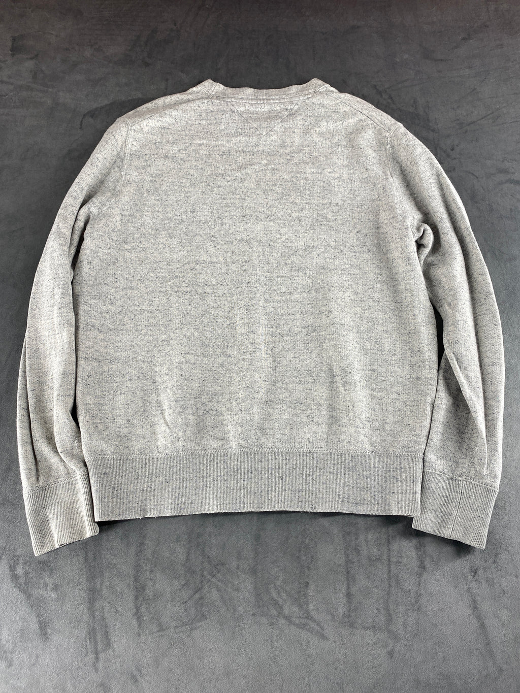 Felpa girocollo Tommy Hilfiger grigia logo vintage – Donna Taglia L