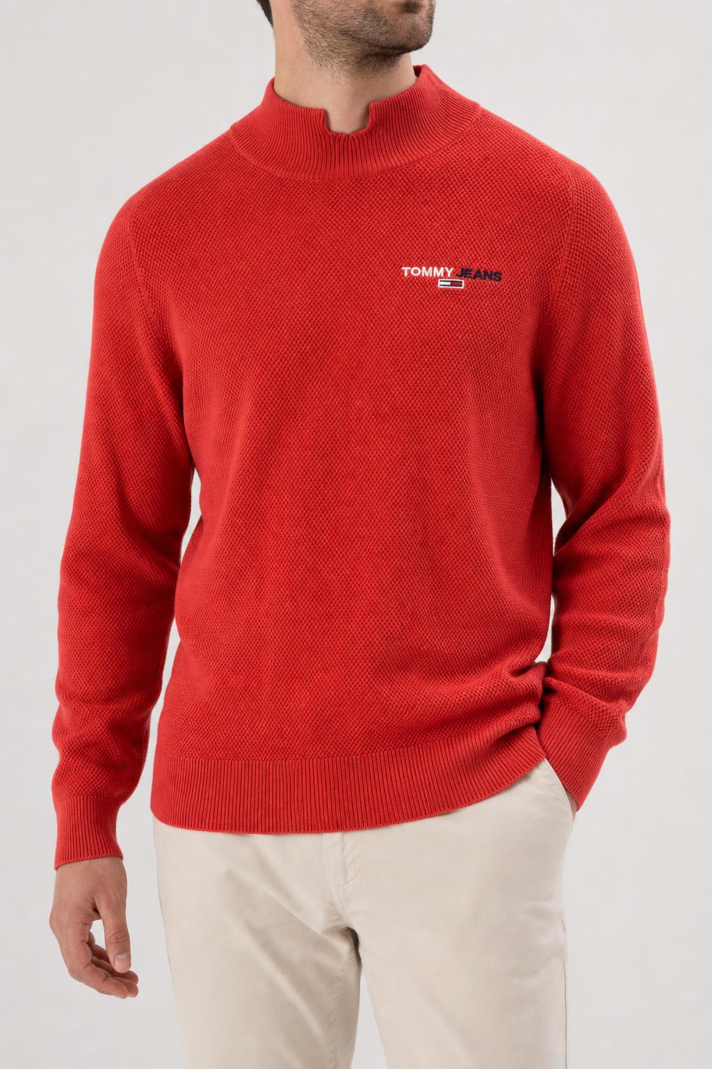 Maglione lupetto Tommy Jeans rosso vintage – Uomo Taglia M