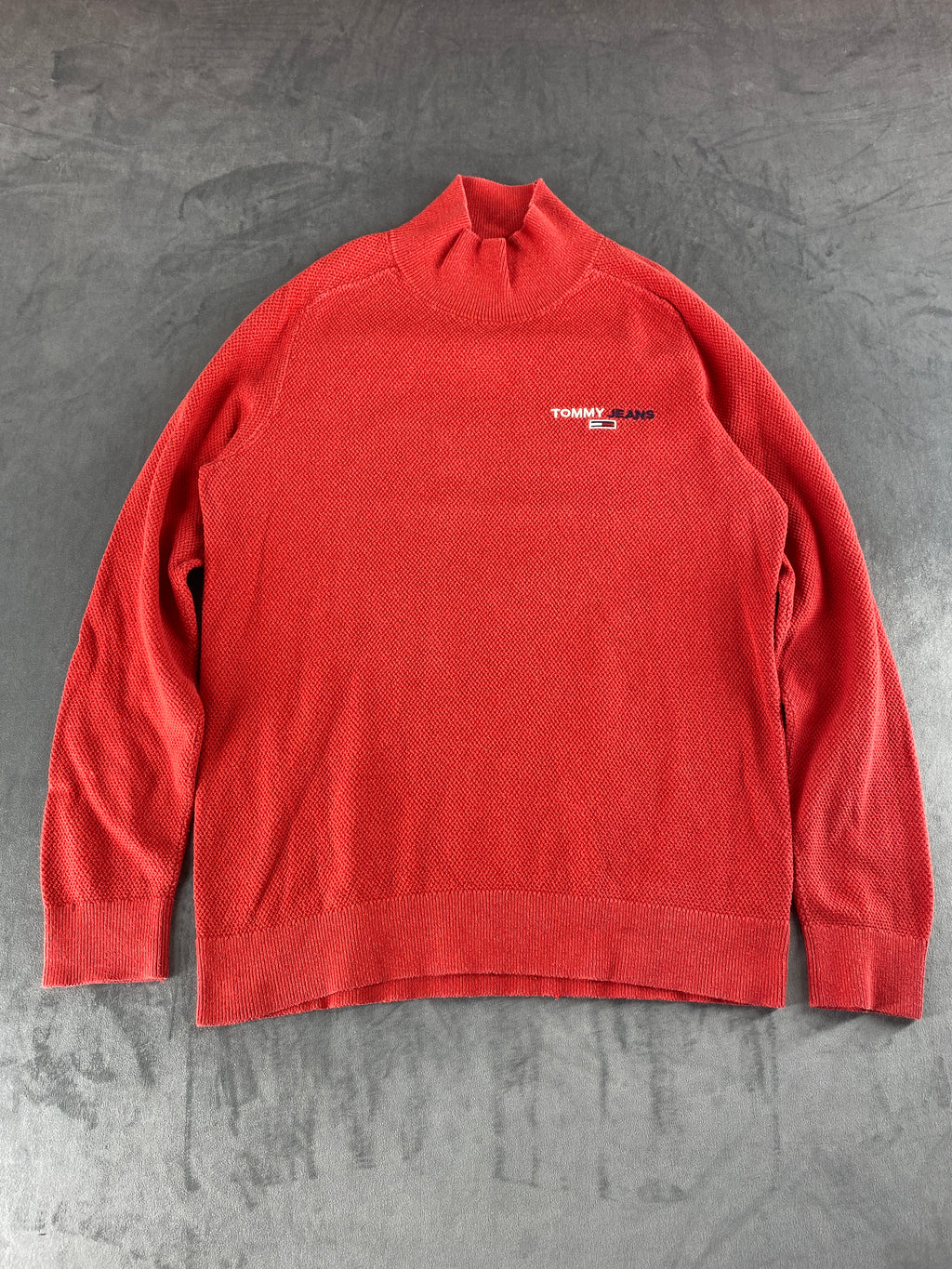 Maglione lupetto Tommy Jeans rosso vintage – Uomo Taglia M