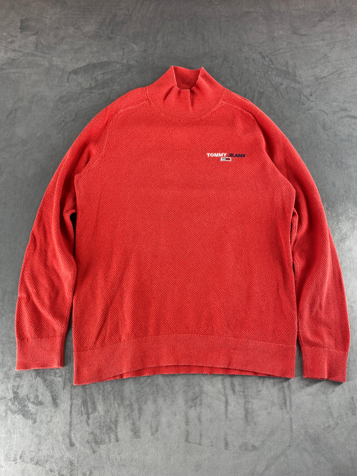 Maglione lupetto Tommy Jeans rosso vintage – Uomo Taglia M