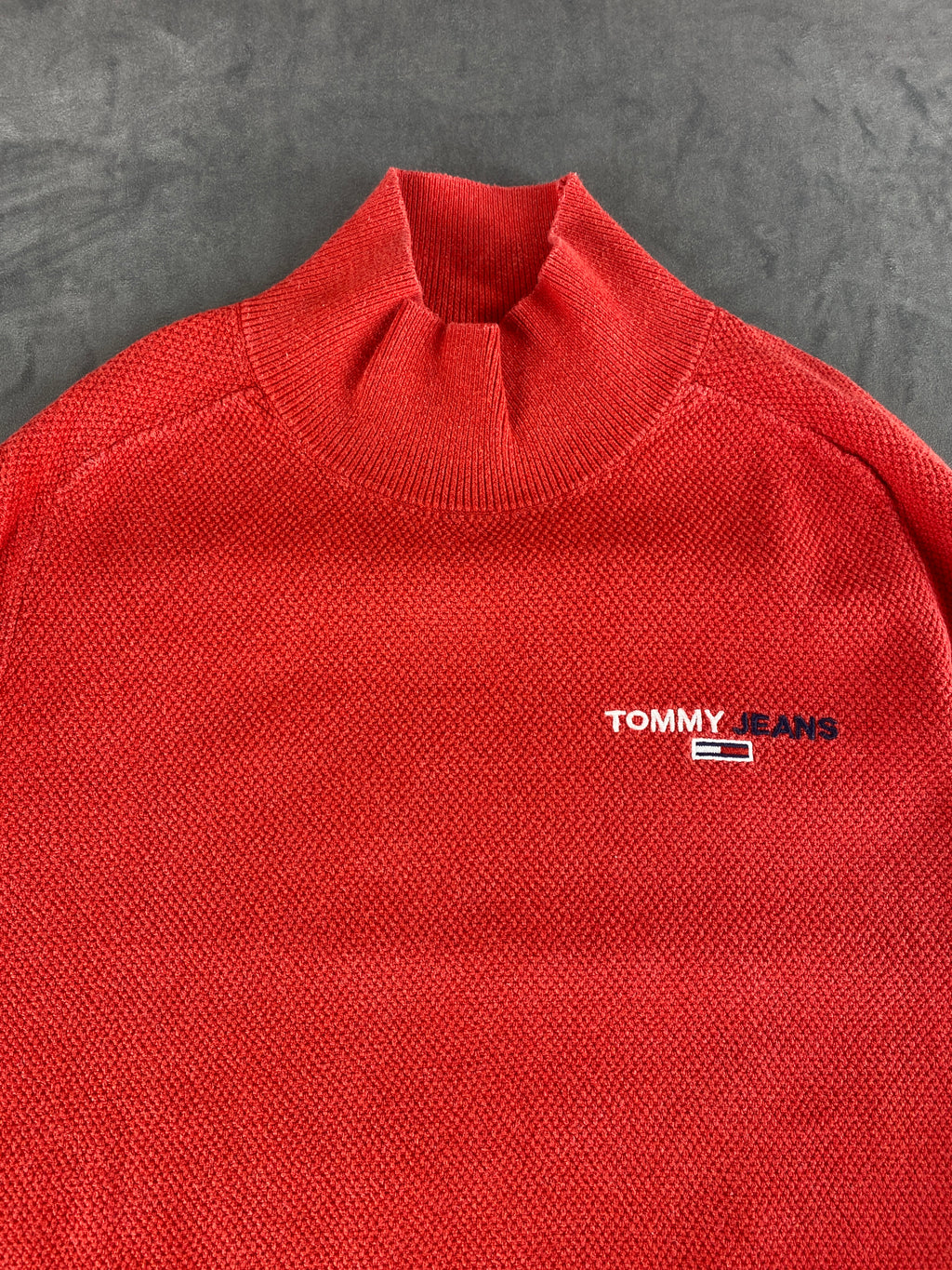 Maglione lupetto Tommy Jeans rosso vintage – Uomo Taglia M