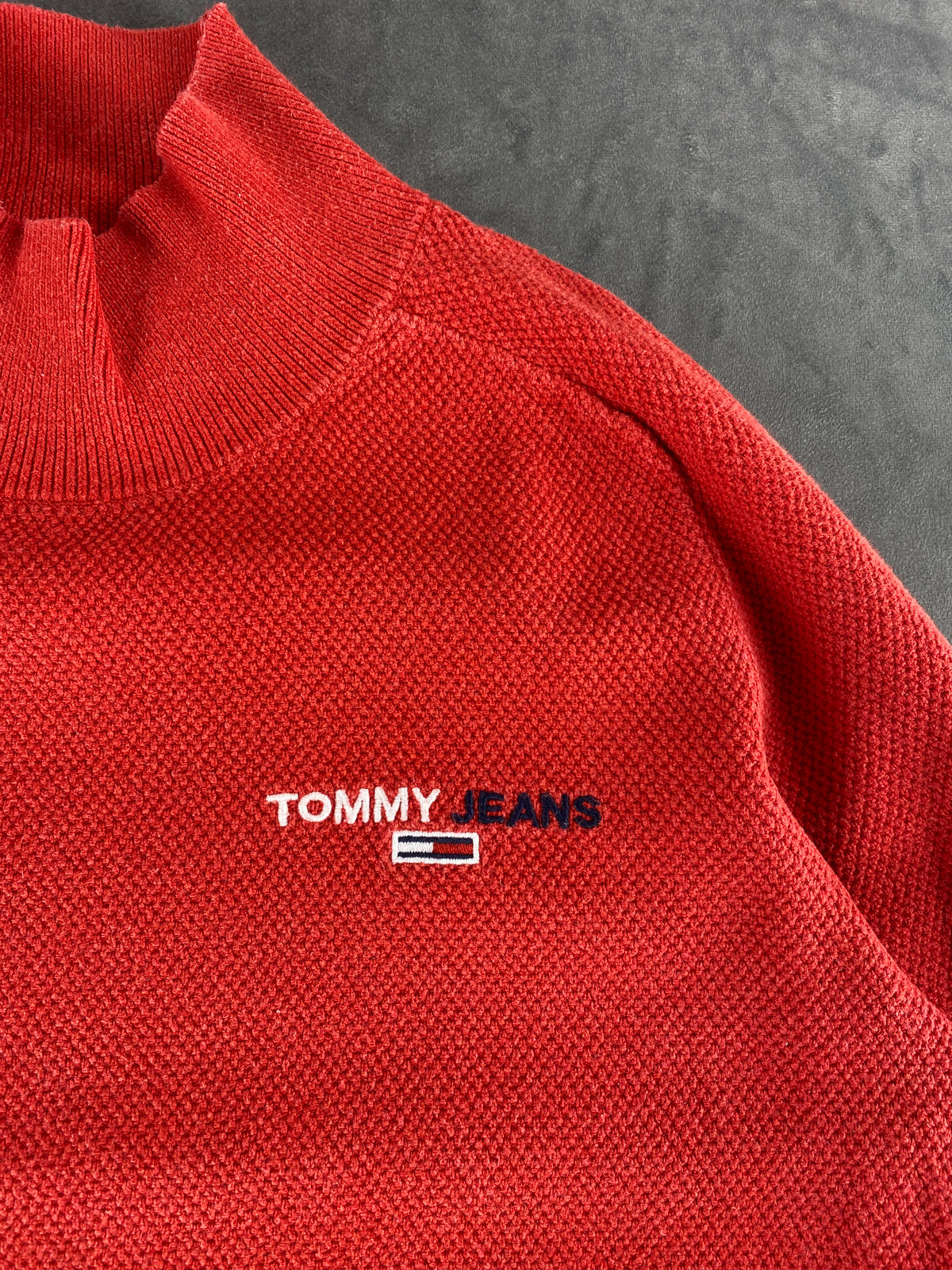 Maglione lupetto Tommy Jeans rosso vintage – Uomo Taglia M