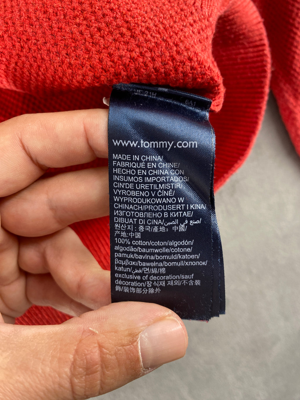 Maglione lupetto Tommy Jeans rosso vintage – Uomo Taglia M