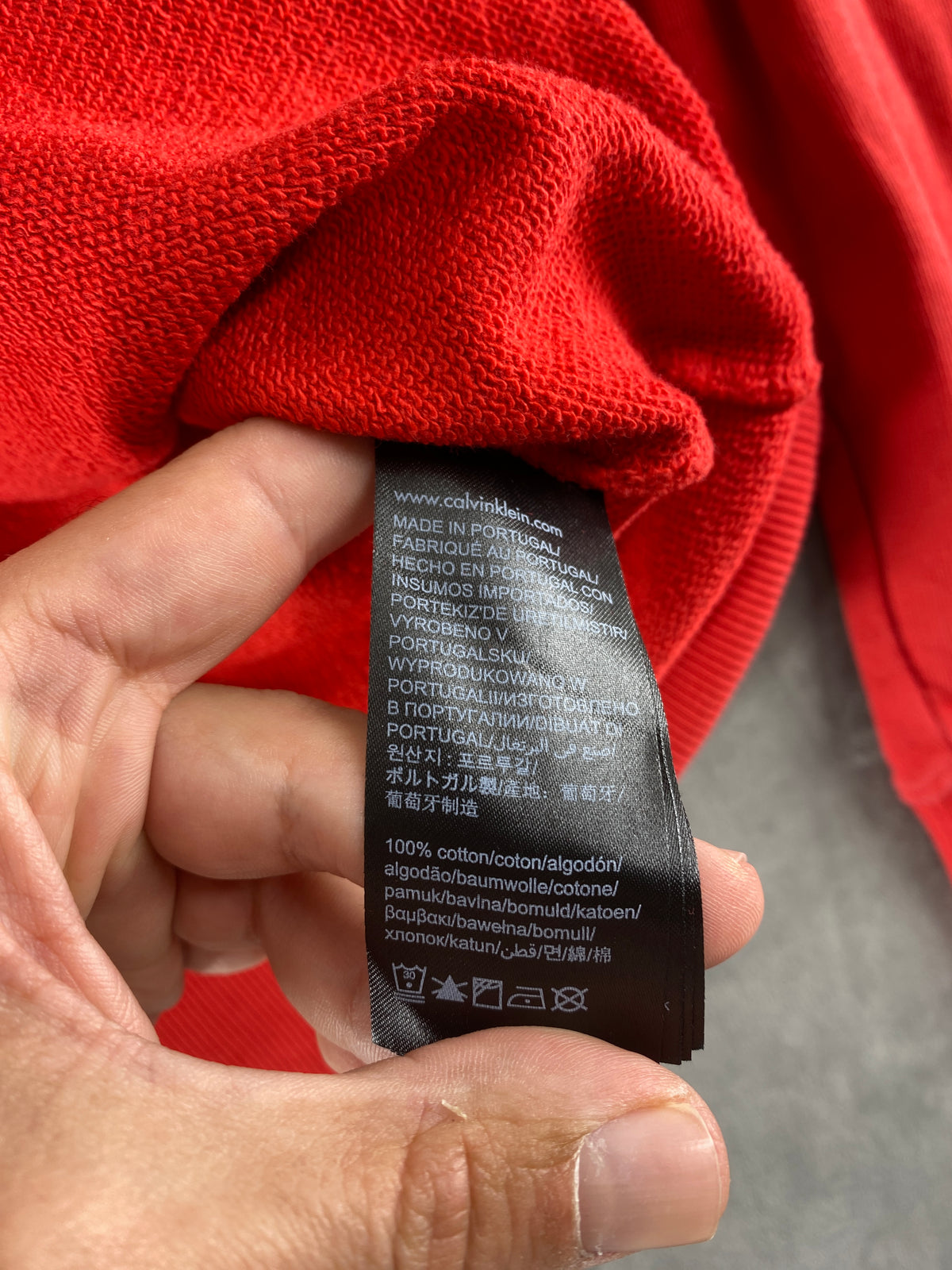 Felpa girocollo Calvin Klein Jeans rossa vintage – Donna Taglia M