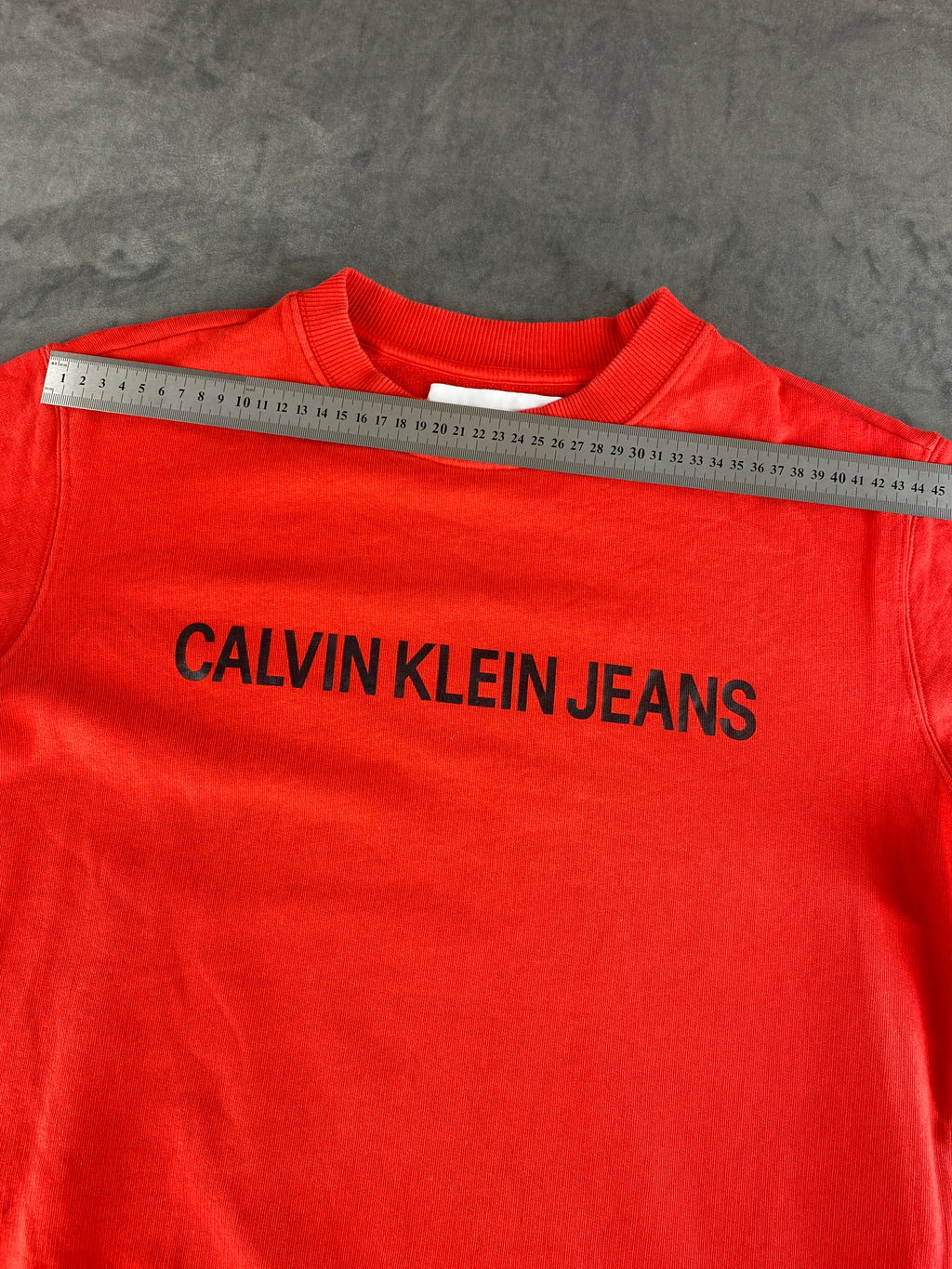 Felpa girocollo Calvin Klein Jeans rossa vintage – Donna Taglia M