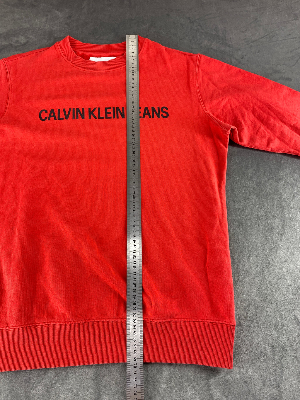 Felpa girocollo Calvin Klein Jeans rossa vintage – Donna Taglia M