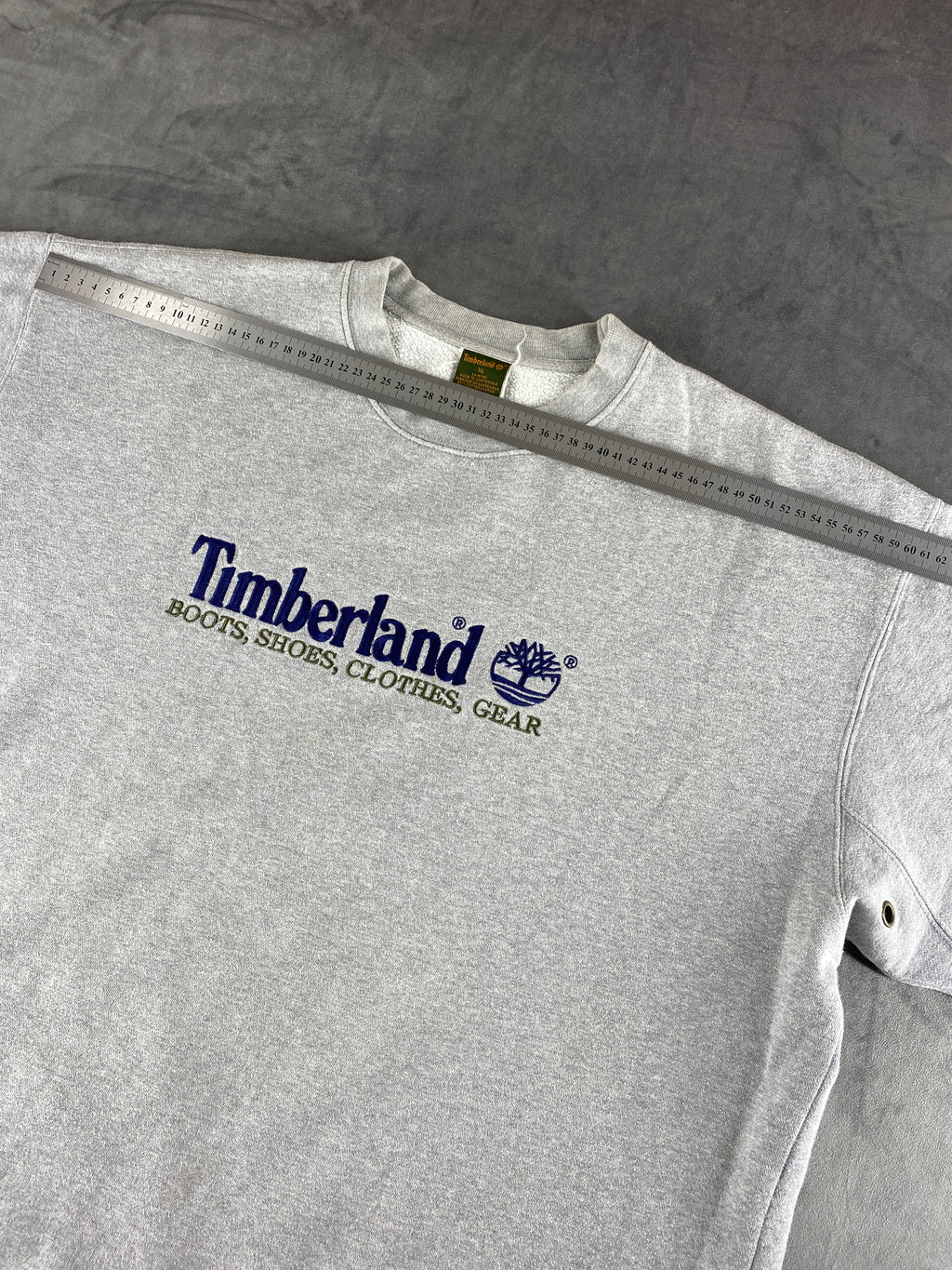 Felpa girocollo Timberland grigia vintage – Uomo Taglia XL