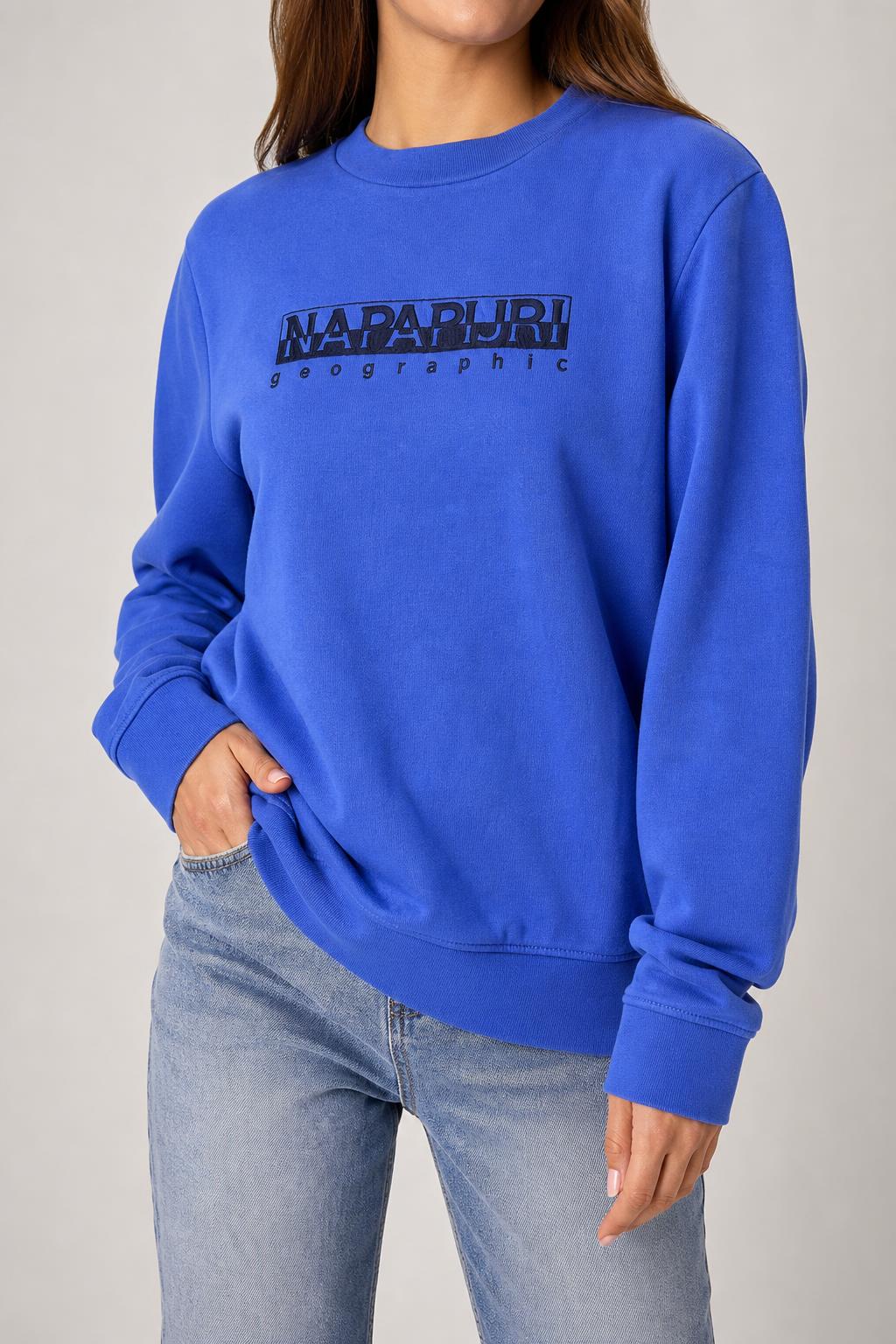 Felpa girocollo Napapijri blu royal vintage – Donna Taglia L