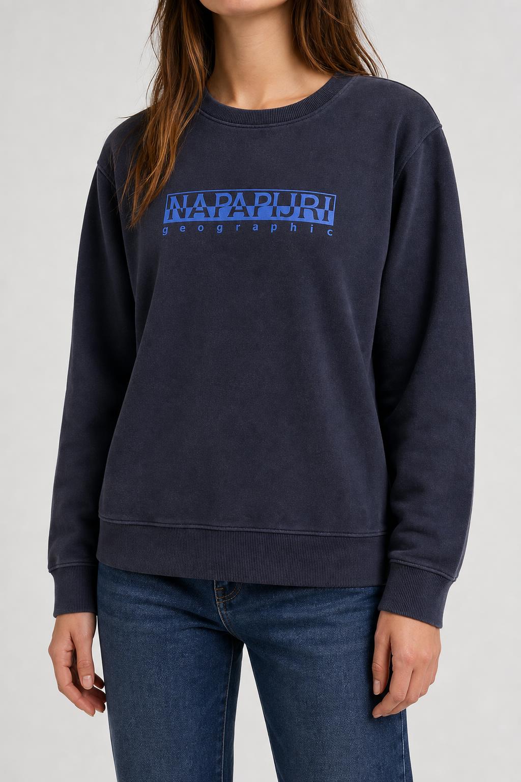 Felpa girocollo Napapijri blu navy vintage – Donna Taglia L