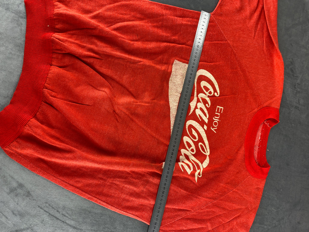 Felpa girocollo Coca-Cola rossa vintage – Uomo Taglia L