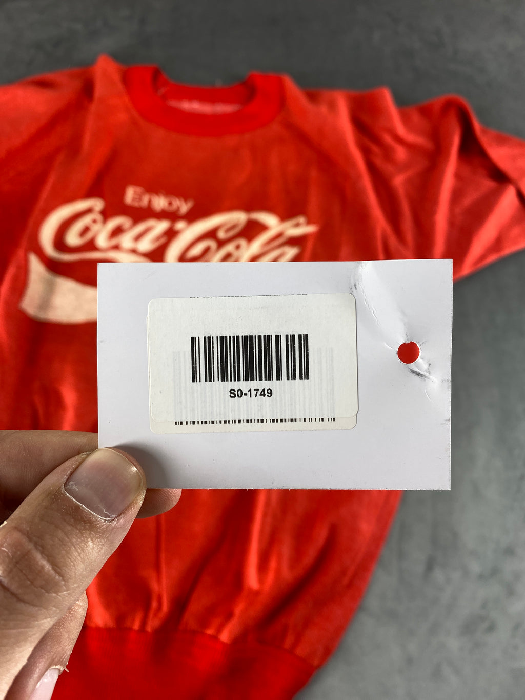 Felpa girocollo Coca-Cola rossa vintage – Uomo Taglia L