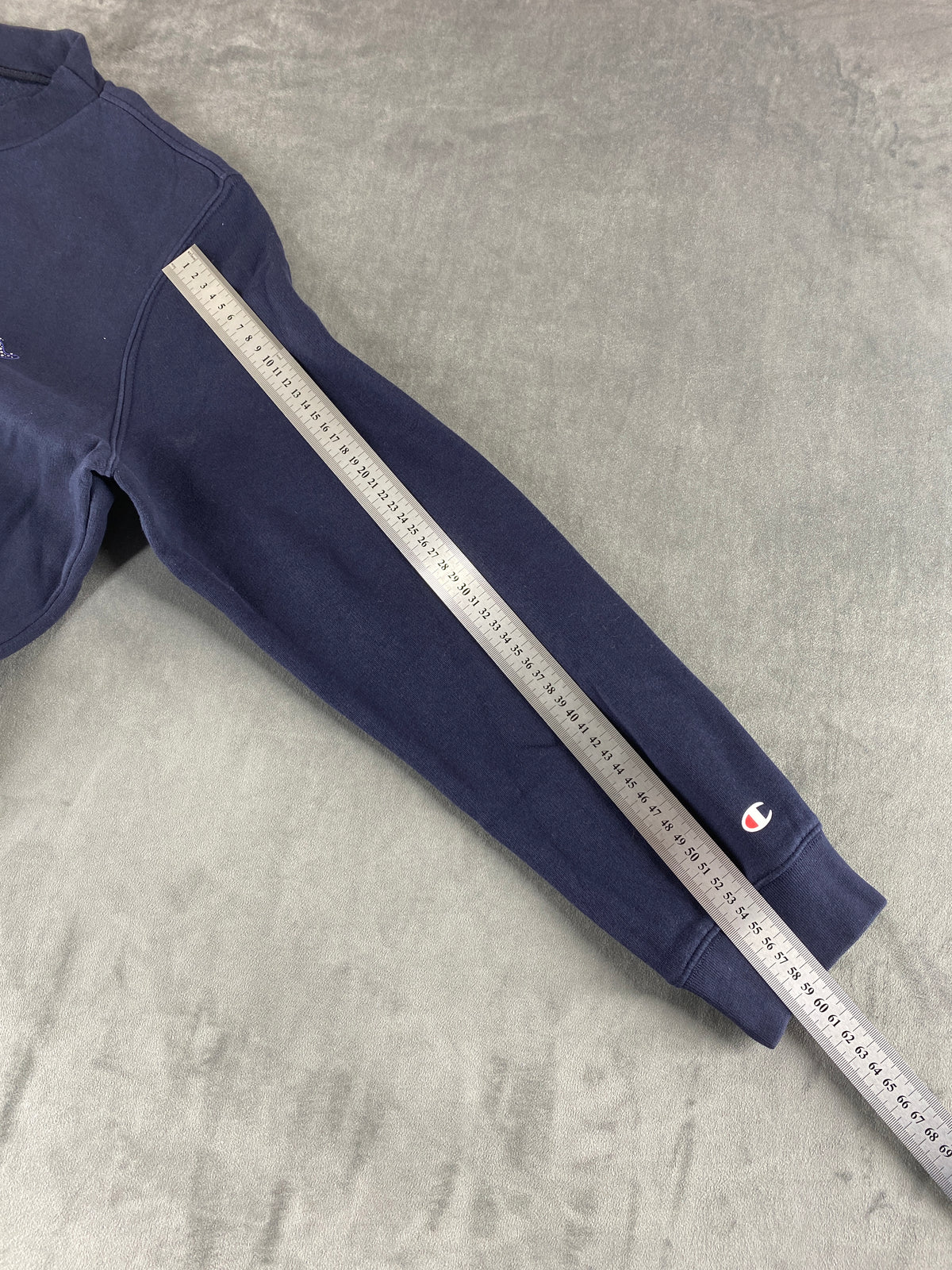 Felpa girocollo Champion Knitwear blu navy vintage – Uomo Taglia M