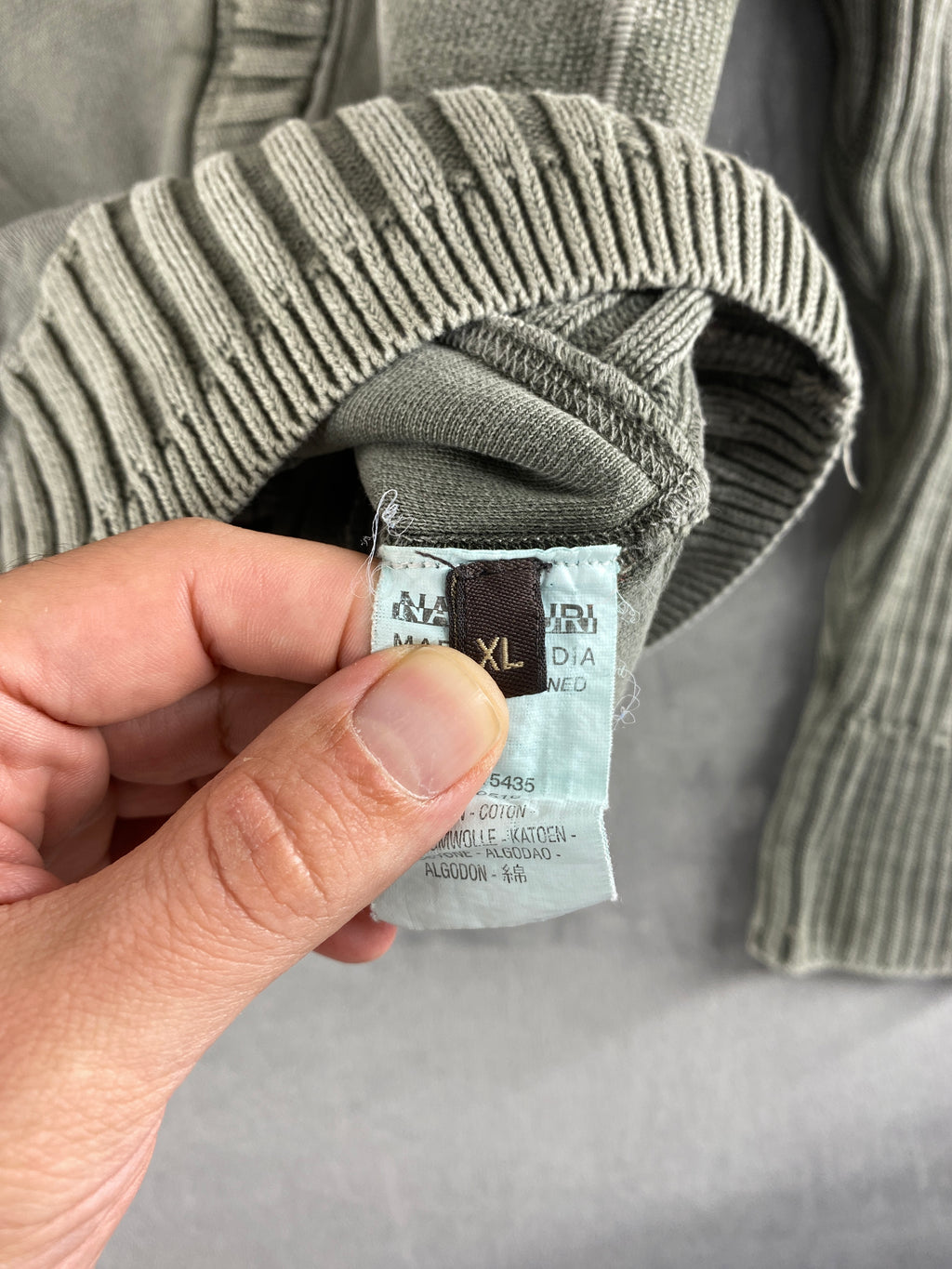 Cardigan full zip Napapijri verde salvia vintage – Donna Taglia L