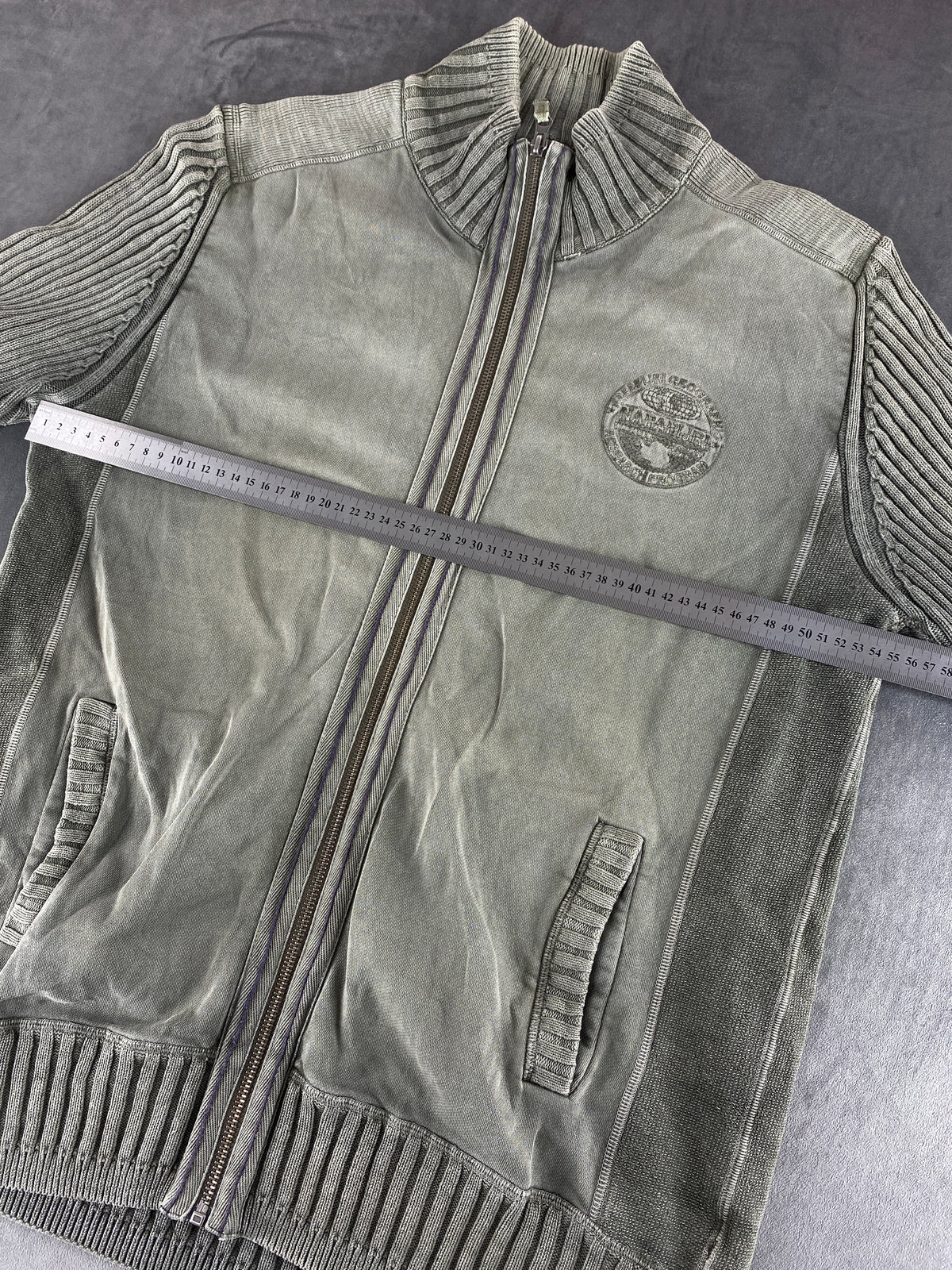 Cardigan full zip Napapijri verde salvia vintage – Donna Taglia L