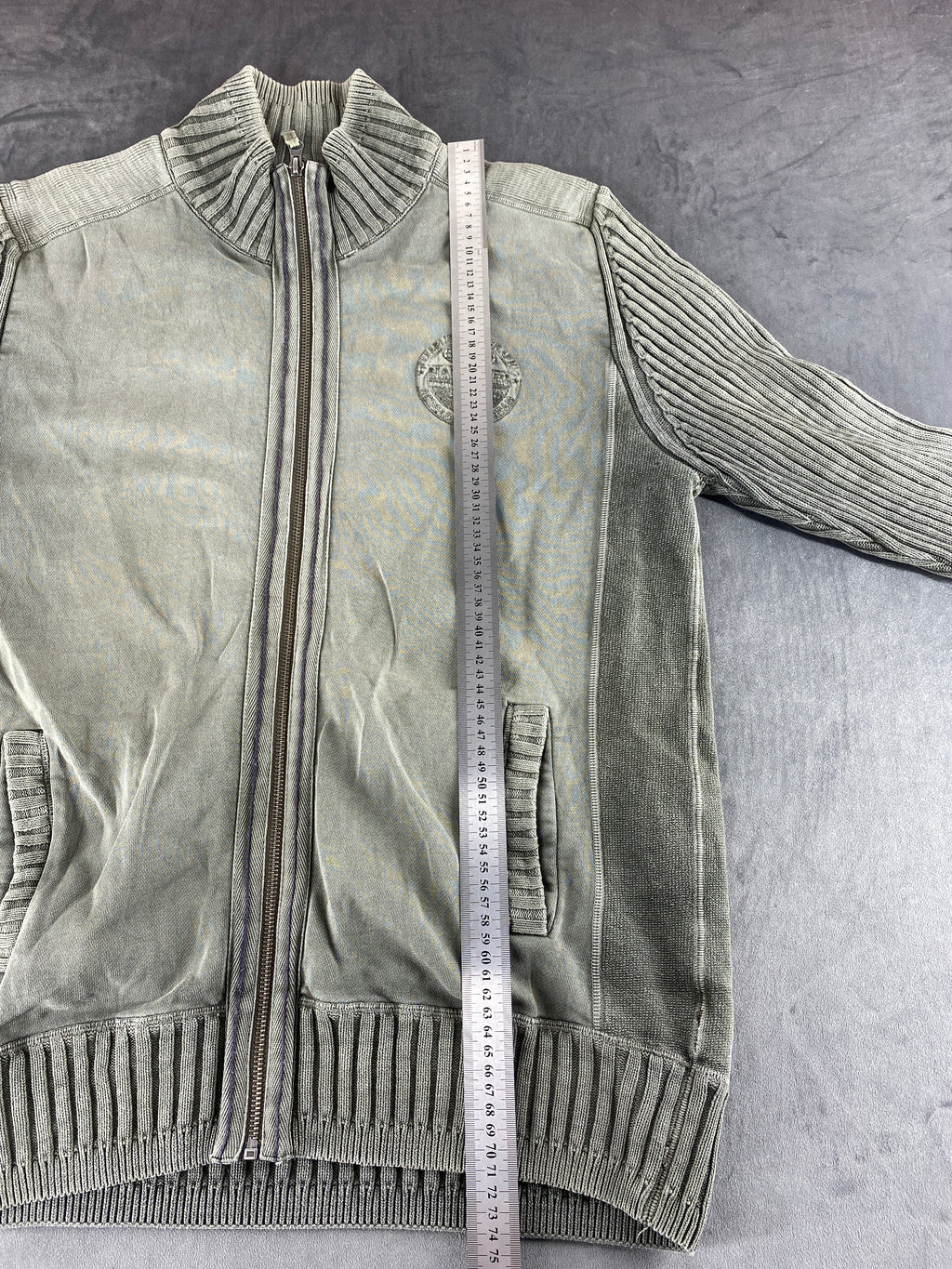 Cardigan full zip Napapijri verde salvia vintage – Donna Taglia L
