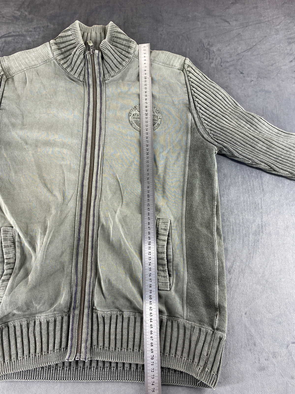 Cardigan full zip Napapijri verde salvia vintage – Donna Taglia L