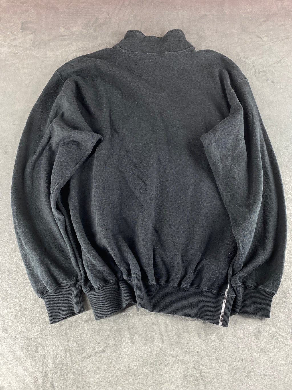 Felpa mezza zip Champion nera vintage – Uomo Taglia XL