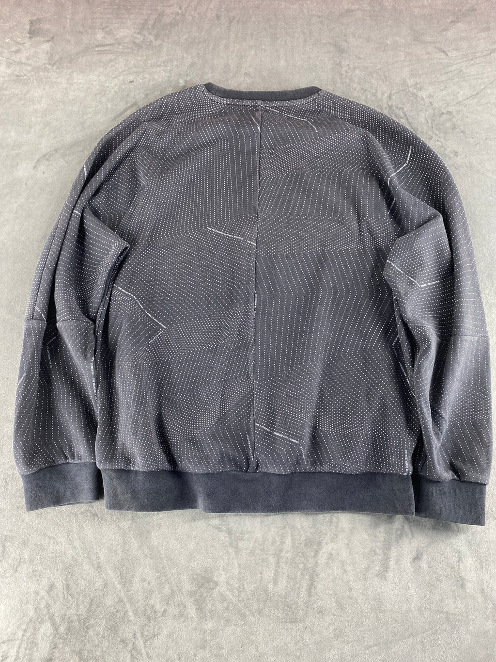 Felpa girocollo Adidas grigio scuro fantasia vintage – Uomo Taglia L