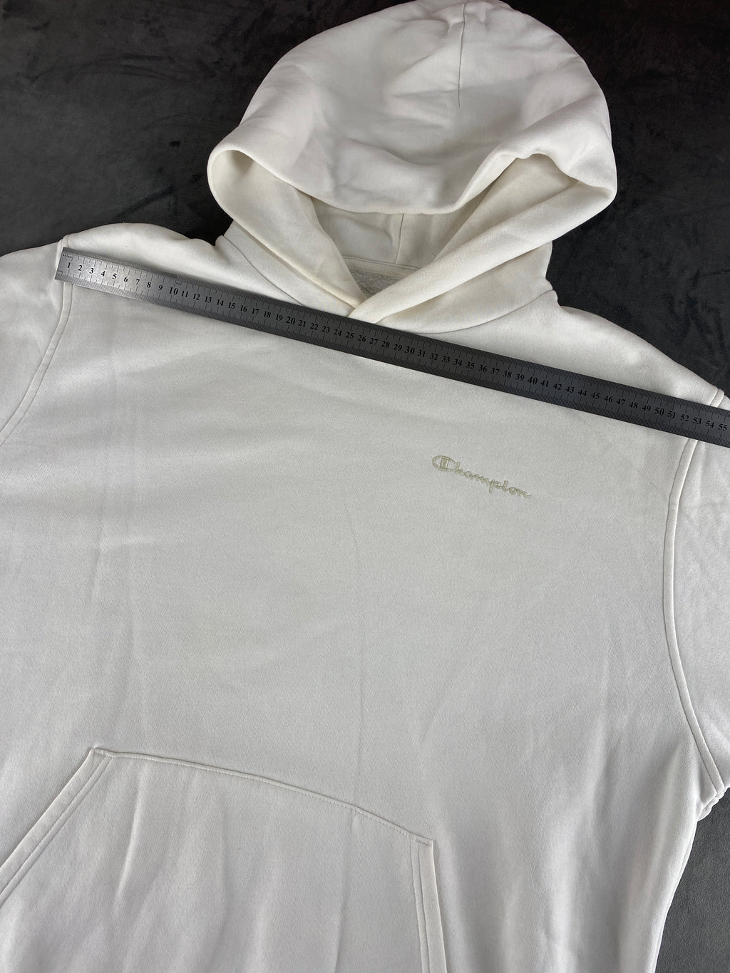 Felpa con cappuccio Champion panna vintage – Donna Taglia L