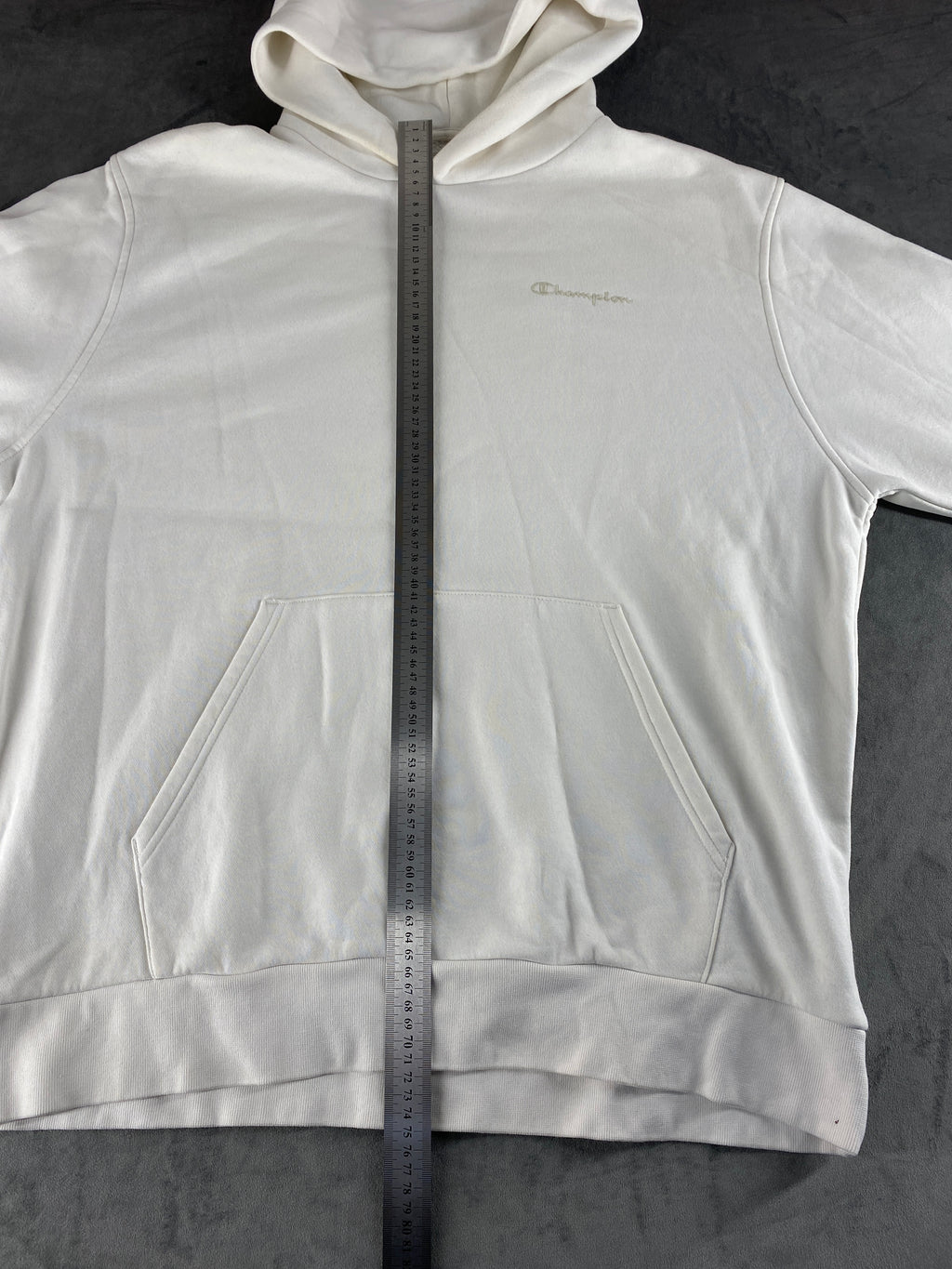 Felpa con cappuccio Champion panna vintage – Donna Taglia L